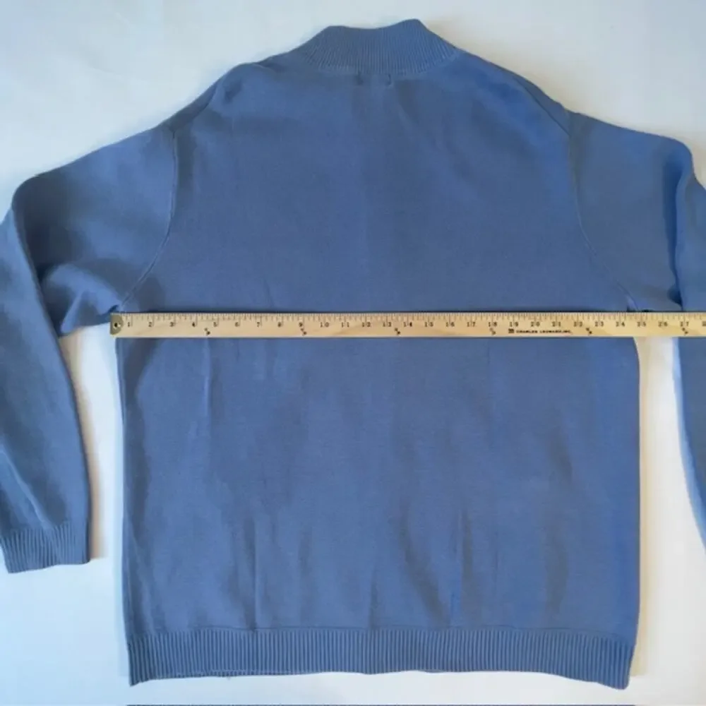 L.L.Bean Men’s Blue Cotton Zip Front Sweater Jacket XL Reg Classic Heritage